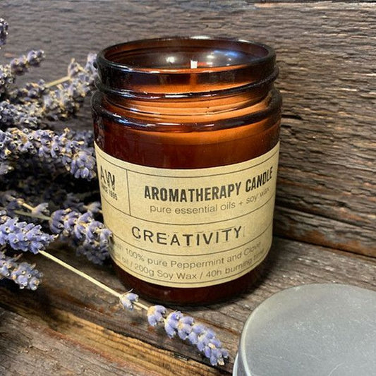 Aromaterapinė sojų vaško žvakė 200g - Creativity